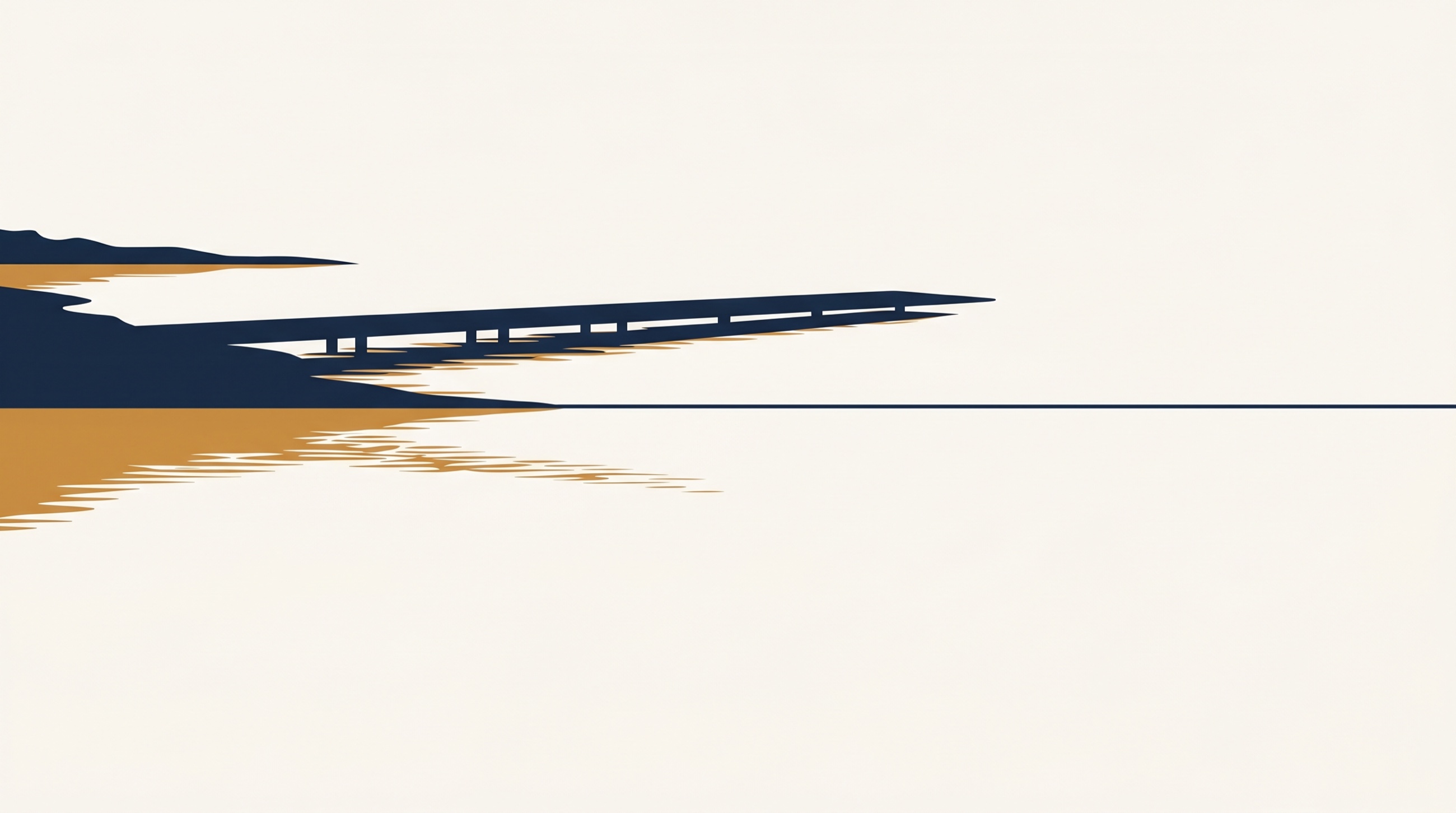 A dock reaching into the lake at golden hour